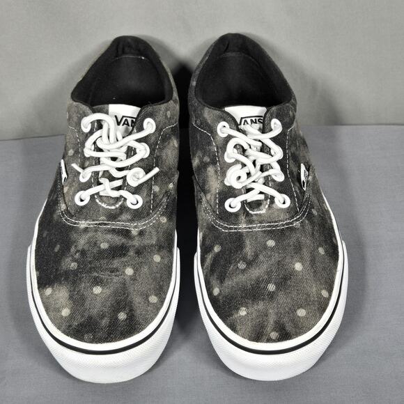Vans Doheny Platform Sneakers Womens 8 Black Gray Canvas Polka Dot Skate Shoes - Picture 5 of 10